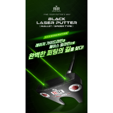 루키루키 블랙 레이저 스파이더 말렛 퍼터(충전용)+골프장갑